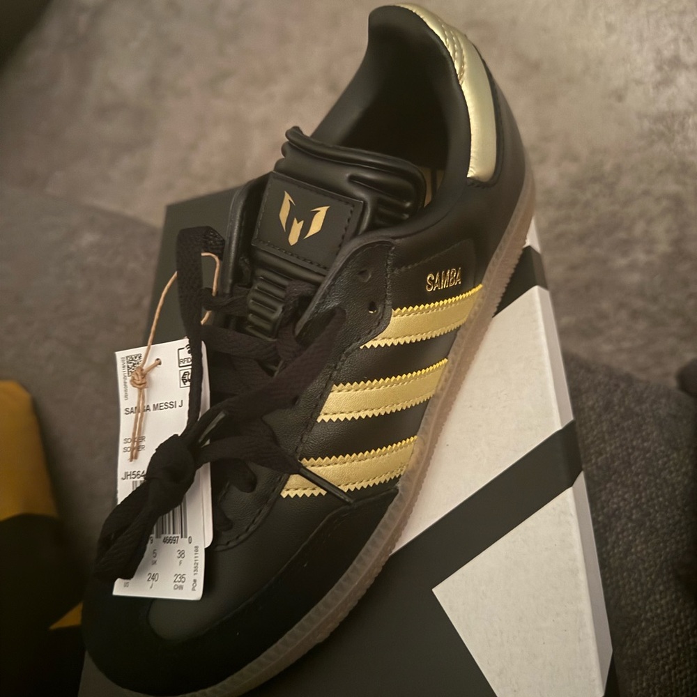 Adidas Samba Messi Black Gold Sneakers